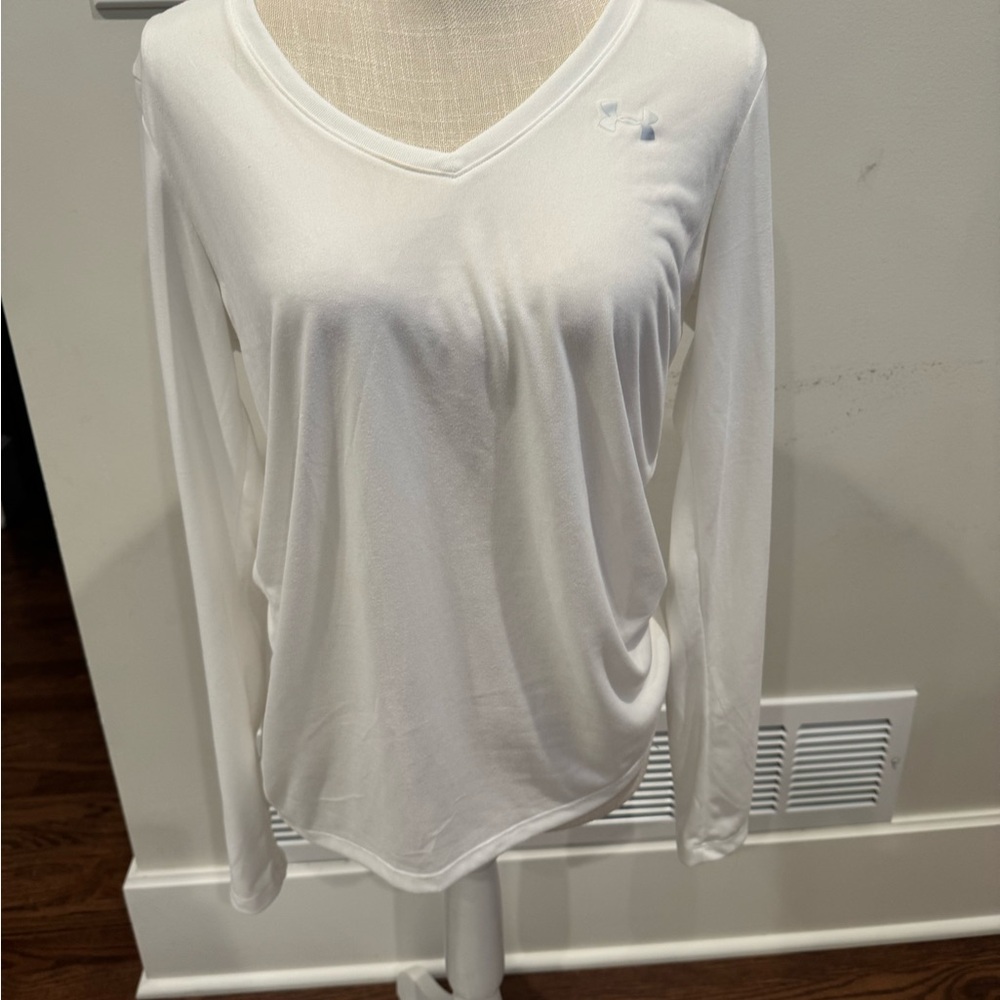 Women's White Long Sleeve Top